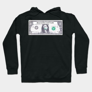 Dollar Bill with Mask - Quarantine and trade Hoodie